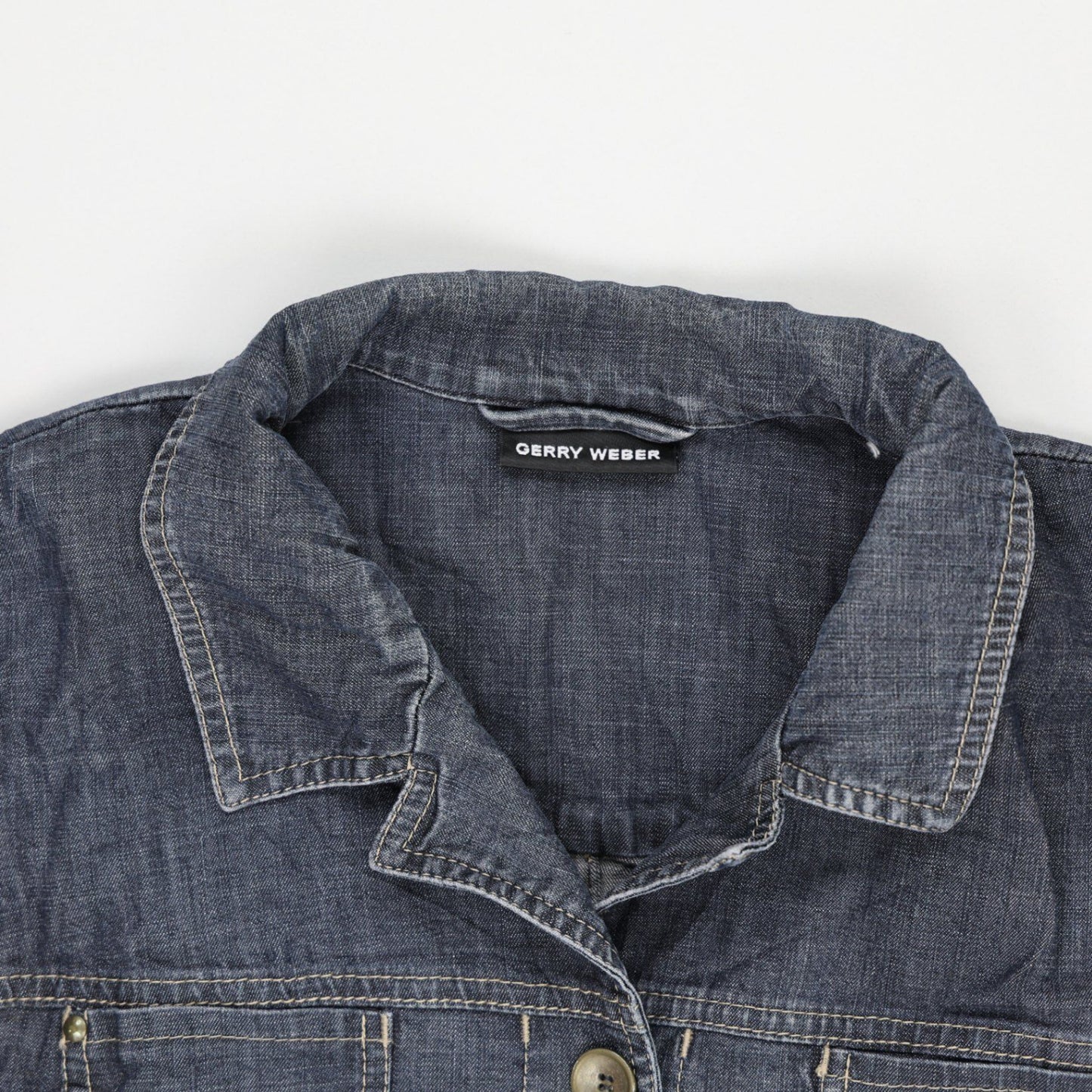 Gerry Weber Women's Denim Jacket Blue Size L Denim Cotton Blend Vintage