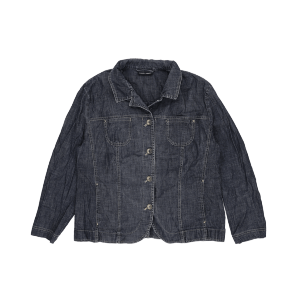Gerry Weber Women's Denim Jacket Blue Size L Denim Cotton Blend Vintage