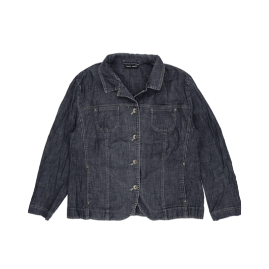 Gerry Weber Women's Denim Jacket Blue Size L Denim Cotton Blend Vintage