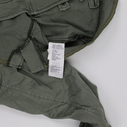 Hollister Olive Military Jacket Large 100% Cotton Stand Collar