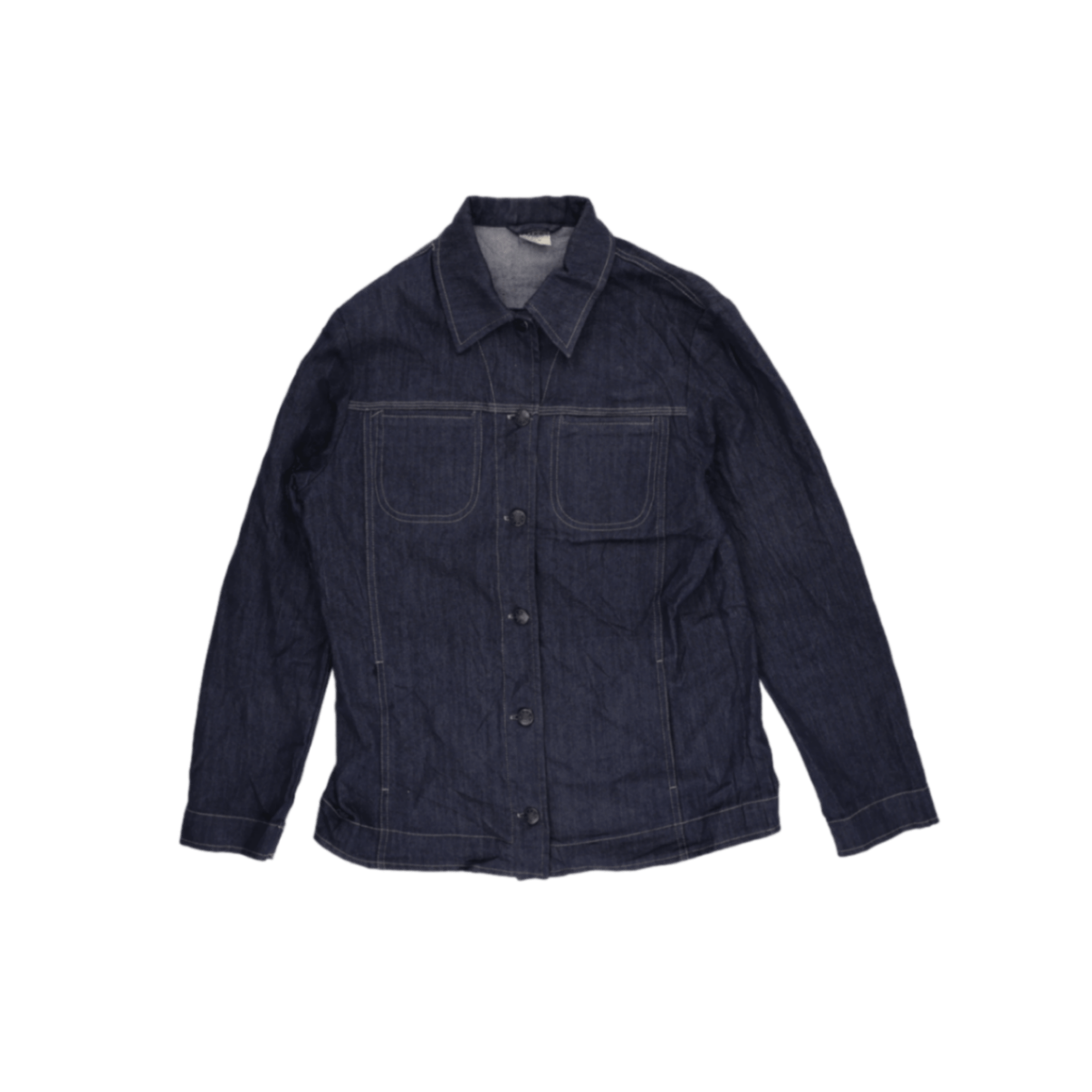 M&S Mode Womens Denim Jacket Indigo Blue EUR 36 Cotton Collared