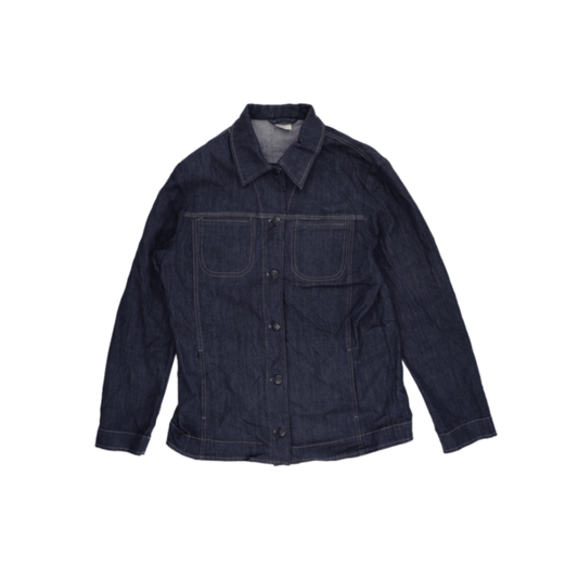 M&S Mode Womens Denim Jacket Indigo Blue EUR 36 Cotton Collared
