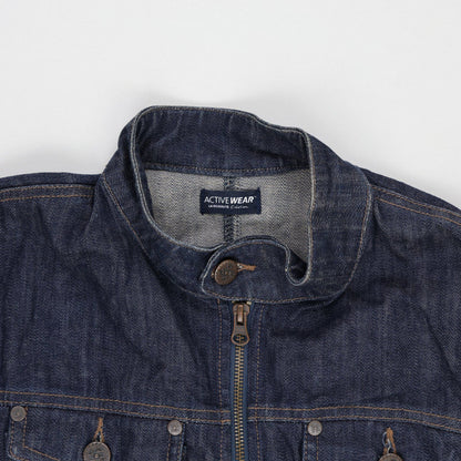 Active Wear La Redoute Classic Indigo Denim Jacket Large Casual Jacket Stand Collar