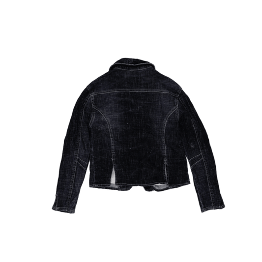 JLo by Jennifer Lopez Women's Vintage Black Denim Blazer Jacket Size UK 8
