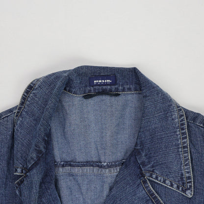 Hirsch Denim Vintage Blue Denim Jacket Women's Medium Cotton Denim Collared