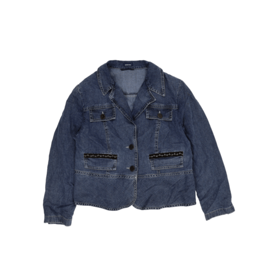 Hirsch Denim Vintage Blue Denim Jacket Women's Medium Cotton Denim Collared