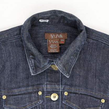 Yuva Classic Denim Jacket Dark Indigo Size L 73% Cotton 26% Polyester