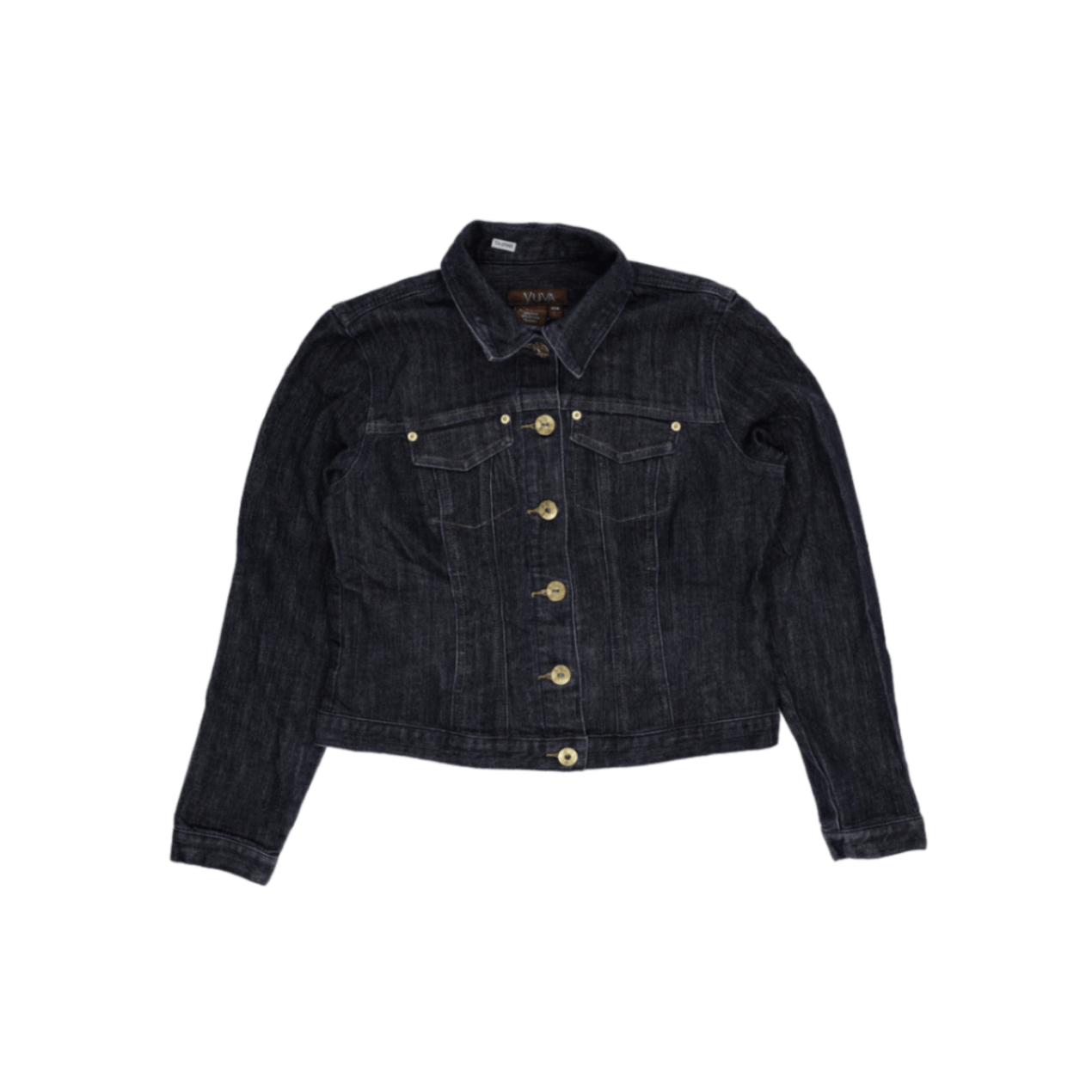 Yuva Classic Denim Jacket Dark Indigo Size L 73% Cotton 26% Polyester