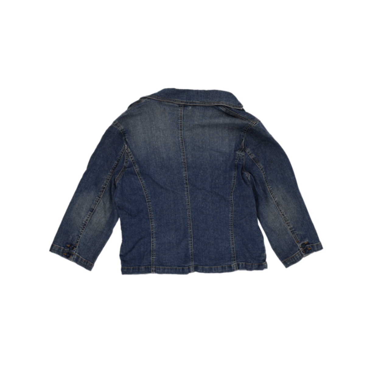 Walmart Vintage Blue Denim Blazer Jacket Large 96 Cotton 2 Polyester 2 Spandex Notched Lapel