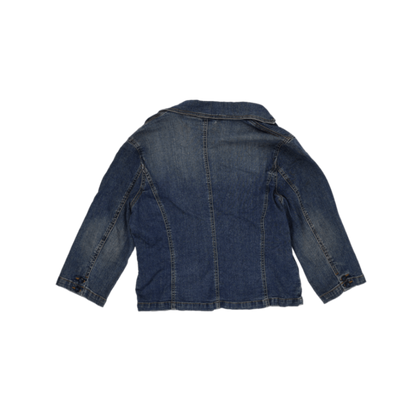 Walmart Vintage Blue Denim Blazer Jacket Large 96 Cotton 2 Polyester 2 Spandex Notched Lapel