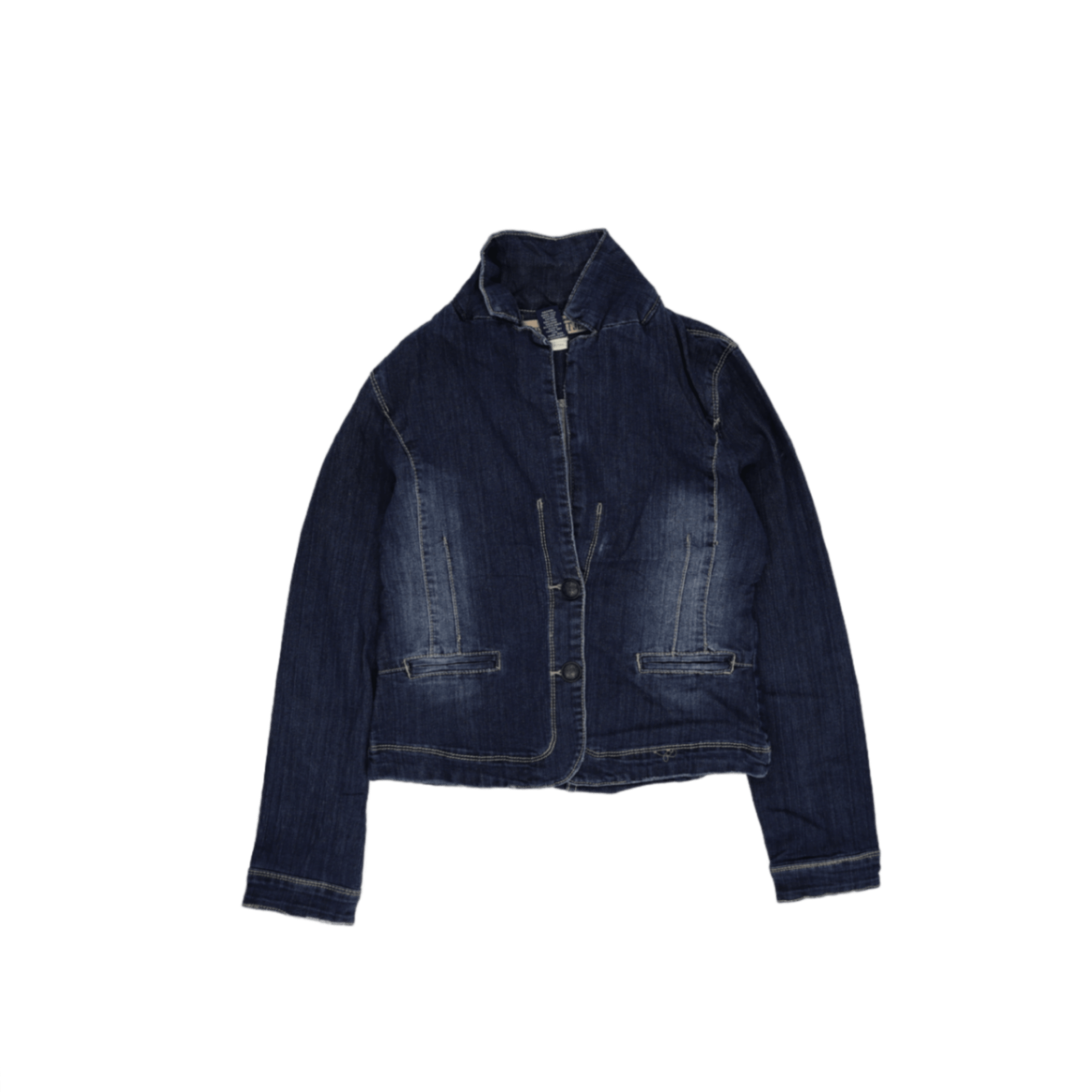 Amethyst Jeans Women's Dark Blue Denim Jacket Size S 70% Cotton 28% Polyester 2% Spandex Collared