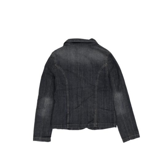 Desigual Vintage Denim Blazer Jacket Blue Medium Womens