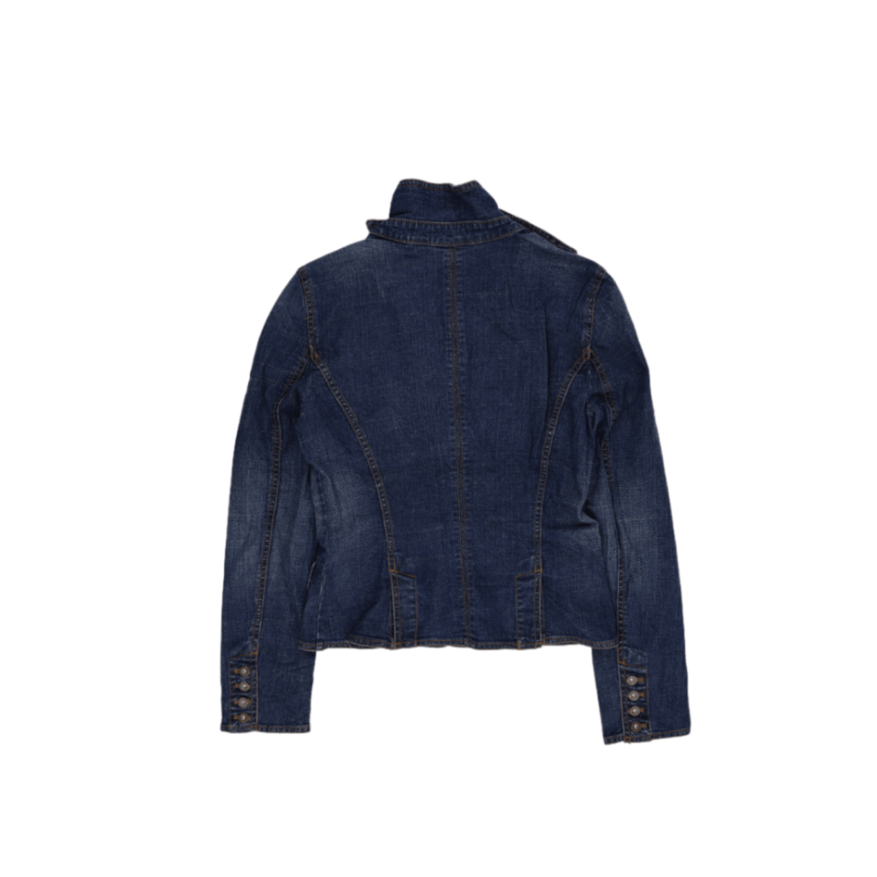 DKNY Jeans Women's Fitted Denim Jacket Blue Small Cotton Denim