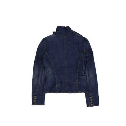 DKNY Jeans Women's Fitted Denim Jacket Blue Small Cotton Denim