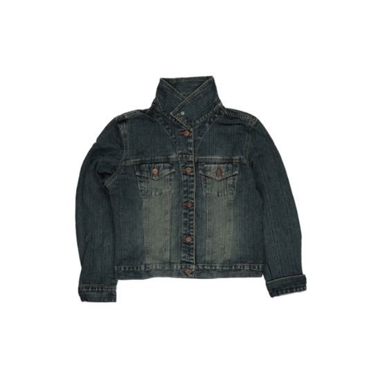 Classic Blue Denim Jacket Medium Cotton Denim Unisex Vintage