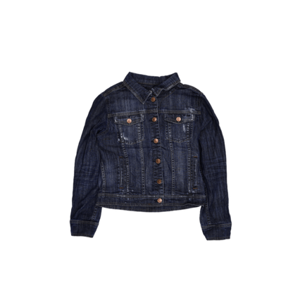 H! Jeans Company Women's Blue Denim Jacket Medium 99% Cotton 1% Spandex Collared