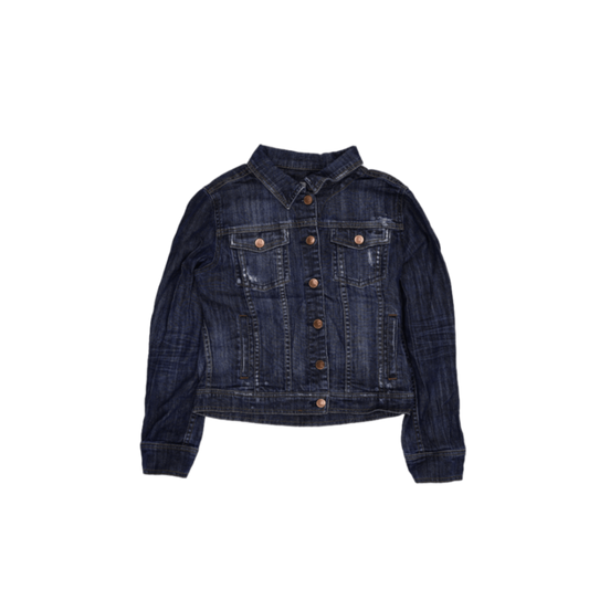 H! Jeans Company Women's Blue Denim Jacket Medium 99% Cotton 1% Spandex Collared