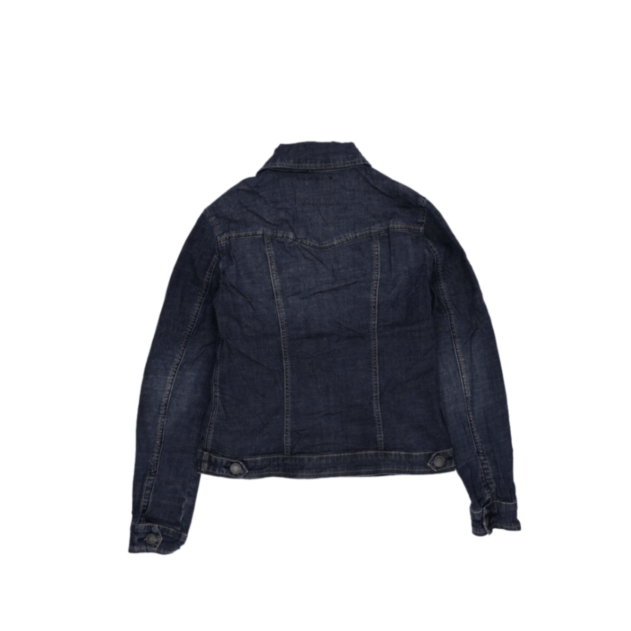 Guess Women's Denim Jacket Dark Blue Size Medium Cotton Blend