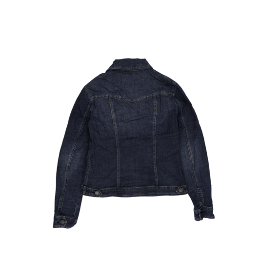 Guess Women's Denim Jacket Dark Blue Size Medium Cotton Blend