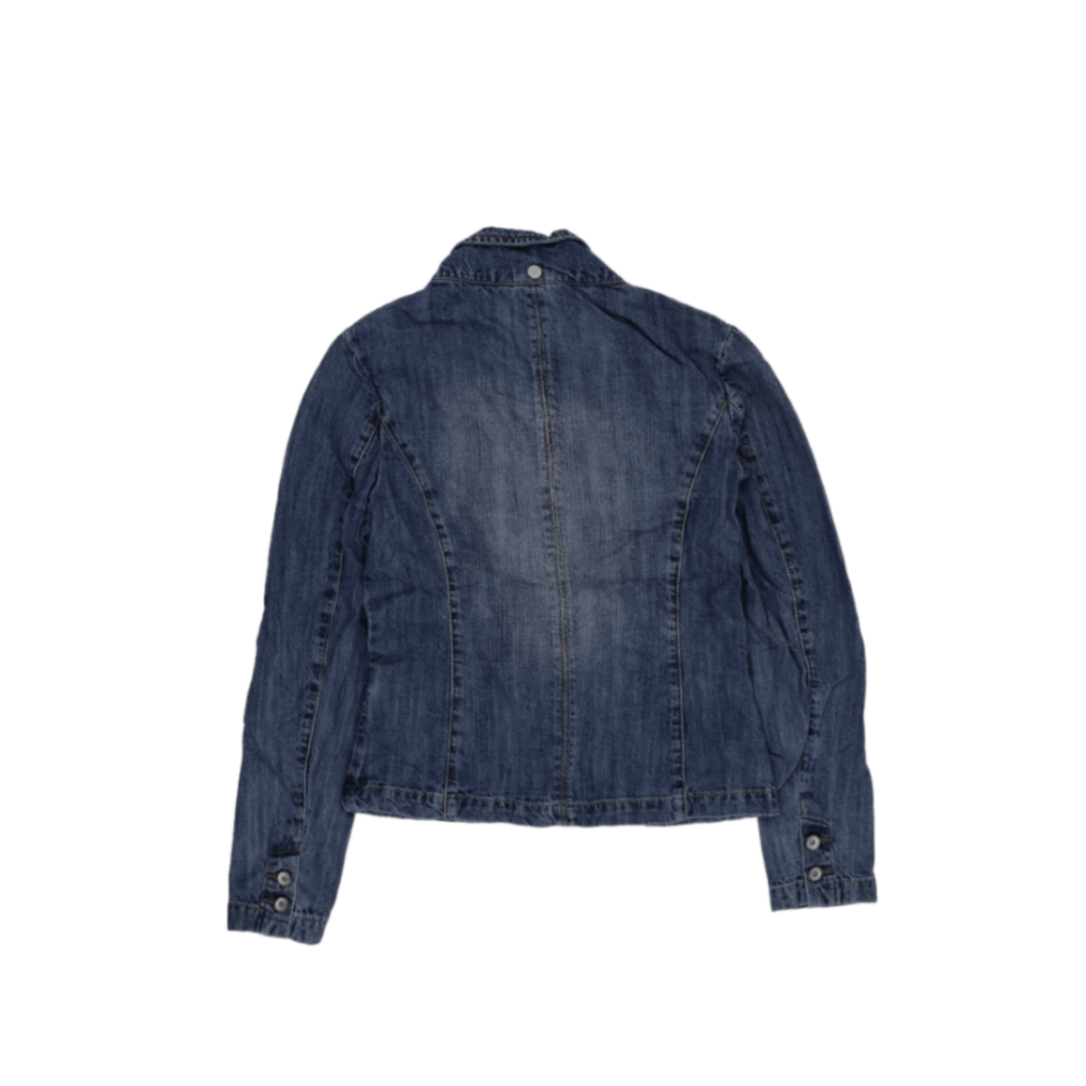 BLUDIESEL Vintage Blue Denim Jacket Women Size M Collared Cotton