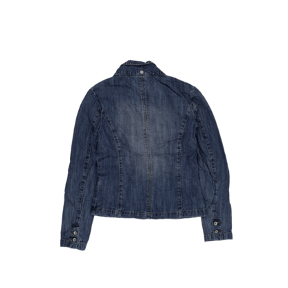 BLUDIESEL Vintage Blue Denim Jacket Women Size M Collared Cotton