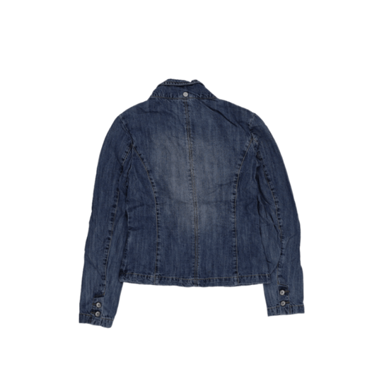 BLUDIESEL Vintage Blue Denim Jacket Women Size M Collared Cotton