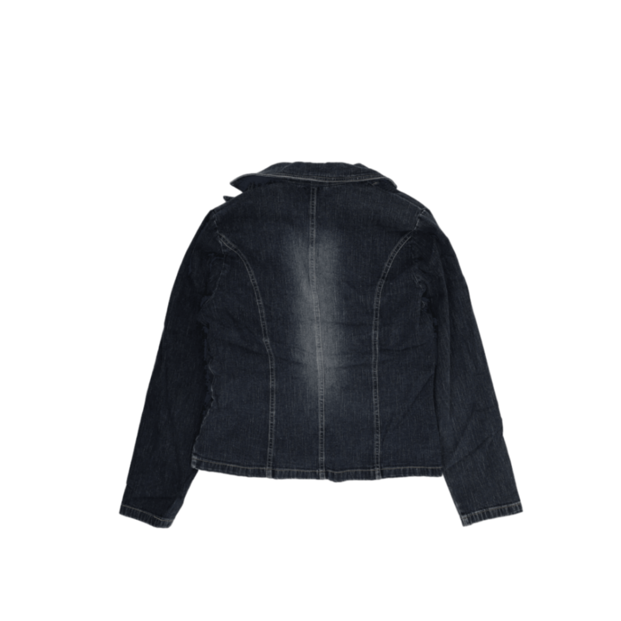 St Warenhaus Women's Vintage Fitted Blazer Jacket Washed Blue Size 10 100 Cotton Denim