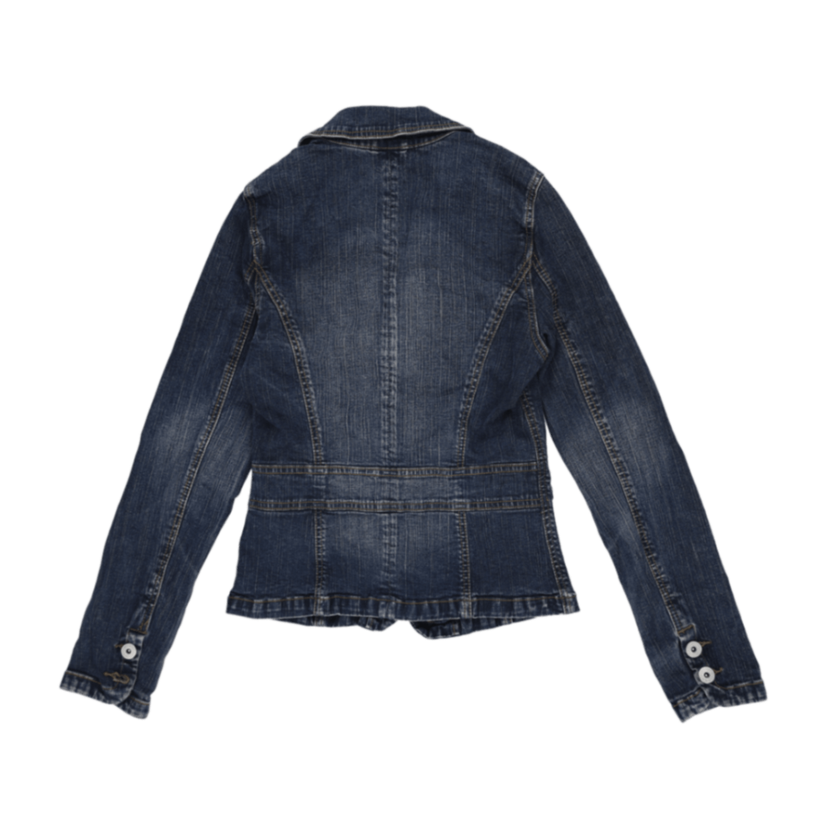 Urban Kilo Womens Dark Blue Denim Blazer Jacket EU 38 UK 10 Cotton Blend Notched Lapel