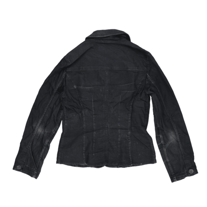 So & Co Womens Black Tailored Blazer Jacket Size Small 81% Cotton 15% Nylon 2% Elastane