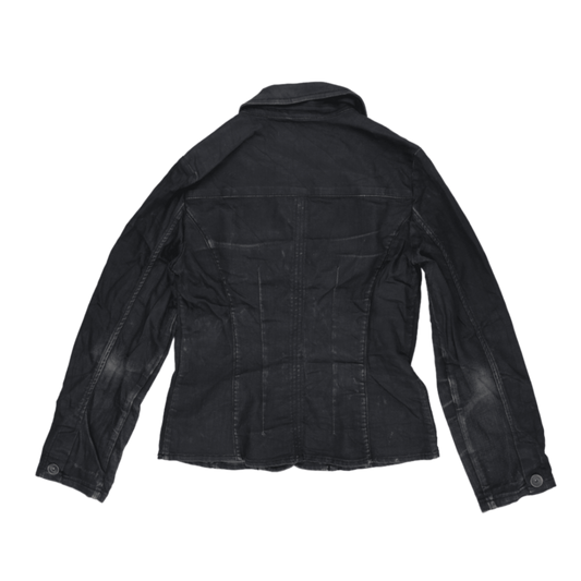 So & Co Womens Black Tailored Blazer Jacket Size Small 81% Cotton 15% Nylon 2% Elastane