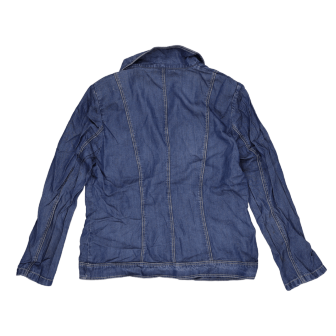 Gerry Weber Women's Denim Blazer Jacket Medium Blue Size 40 100% Cotton Collared