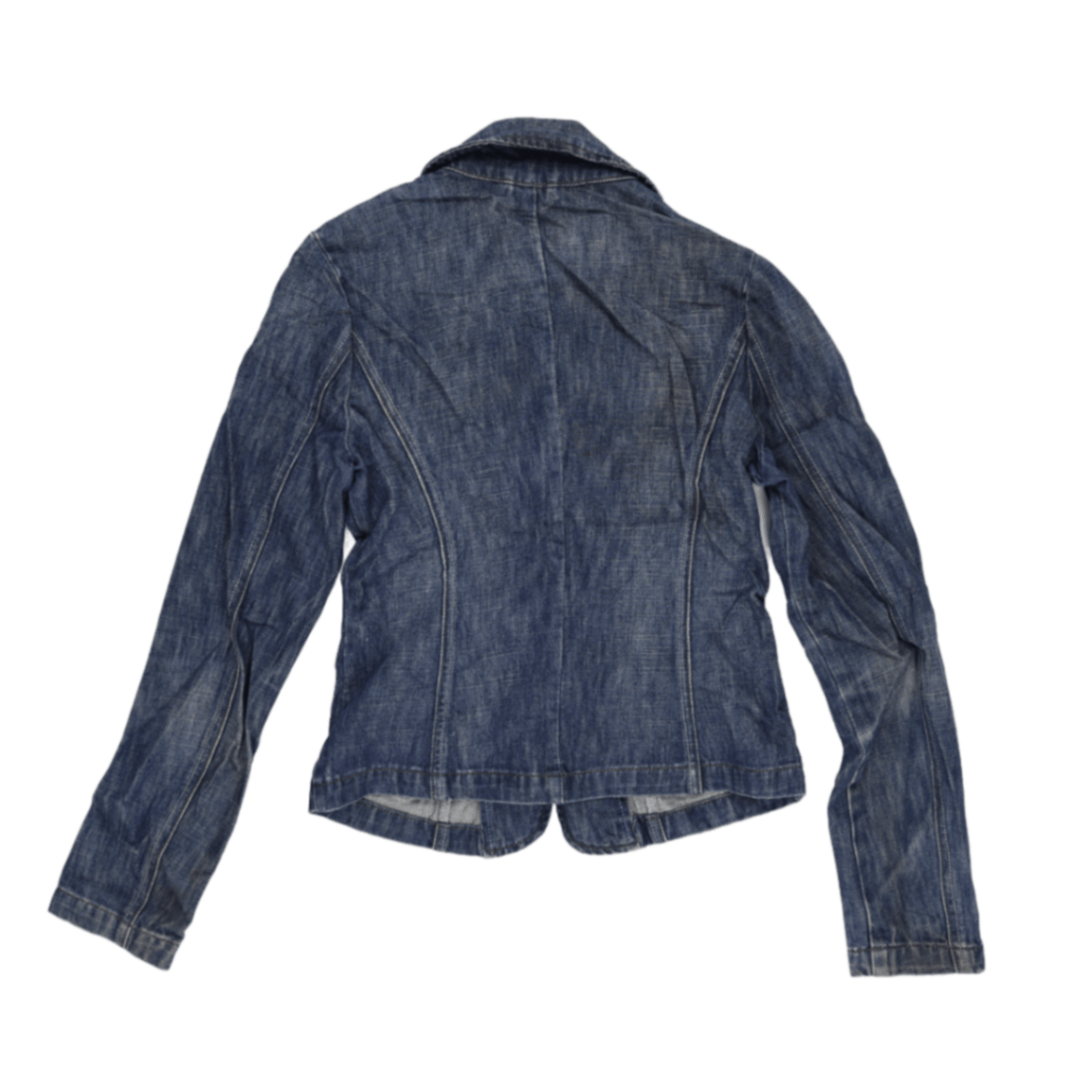 Venice Beach Women's Vintage Blue Cotton Fitted Blazer Jacket Size 38 UK 10