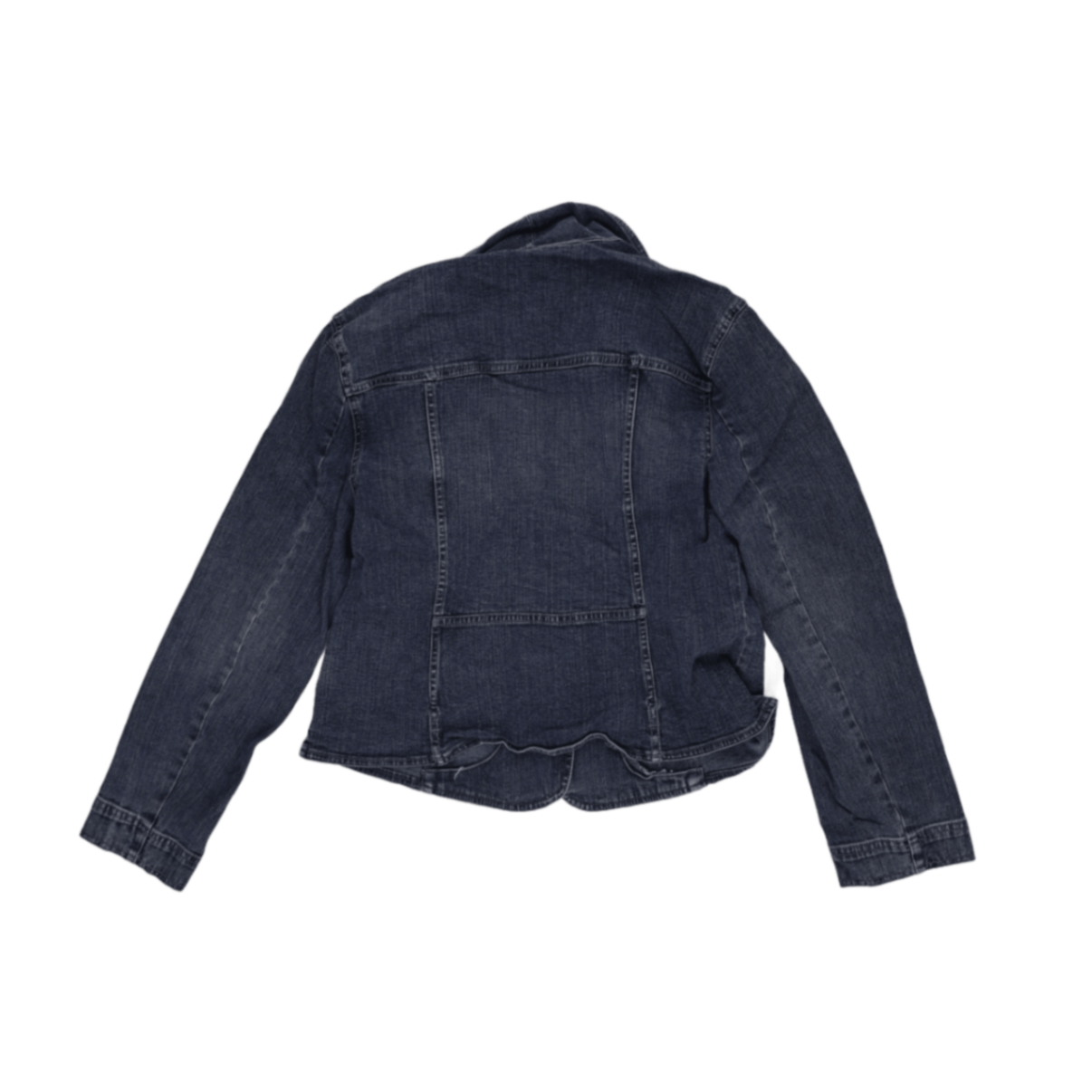 Sonoma Womens Vintage Denim Blazer Jacket Blue Size L 98 Cotton 2 Spandex Collared