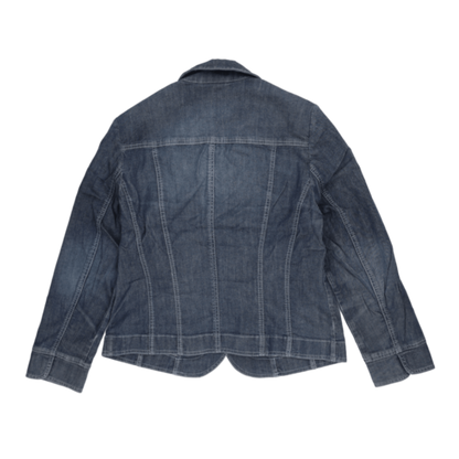 Gerry Weber Studded Denim Jacket Blue Size 18 97 Cotton 3 Elastane Casual Collared Women's