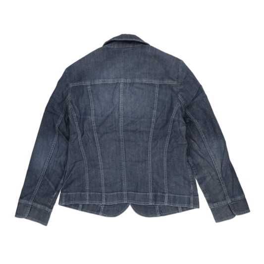 Gerry Weber Studded Denim Jacket Blue Size 18 97 Cotton 3 Elastane Casual Collared Women's