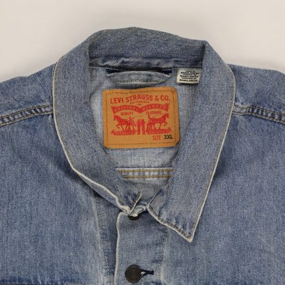 Levi's 3XL Classic Blue Denim Jacket Vintage Cotton Trucker Coat for Men