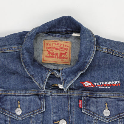Levi's Denim Trucker Jacket Blue Large 100% Cotton Unisex