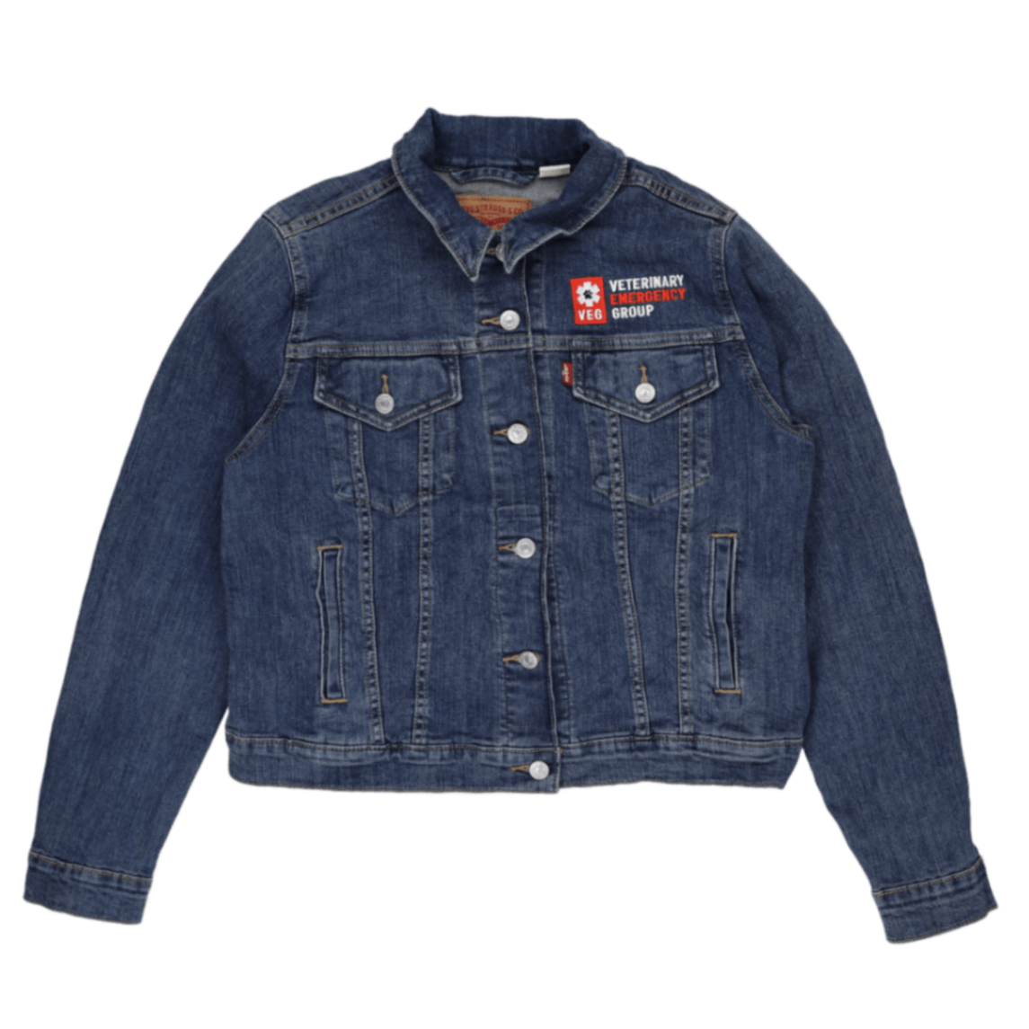 Levi's Denim Trucker Jacket Blue Large 100% Cotton Unisex