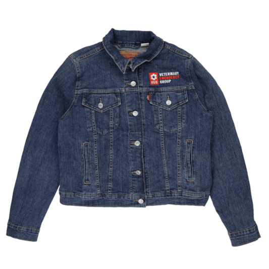 Levi's Denim Trucker Jacket Blue Large 100% Cotton Unisex