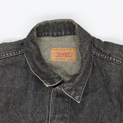 Levi's Vintage Black Denim Trucker Jacket Men's Size 100 Large 100% Cotton