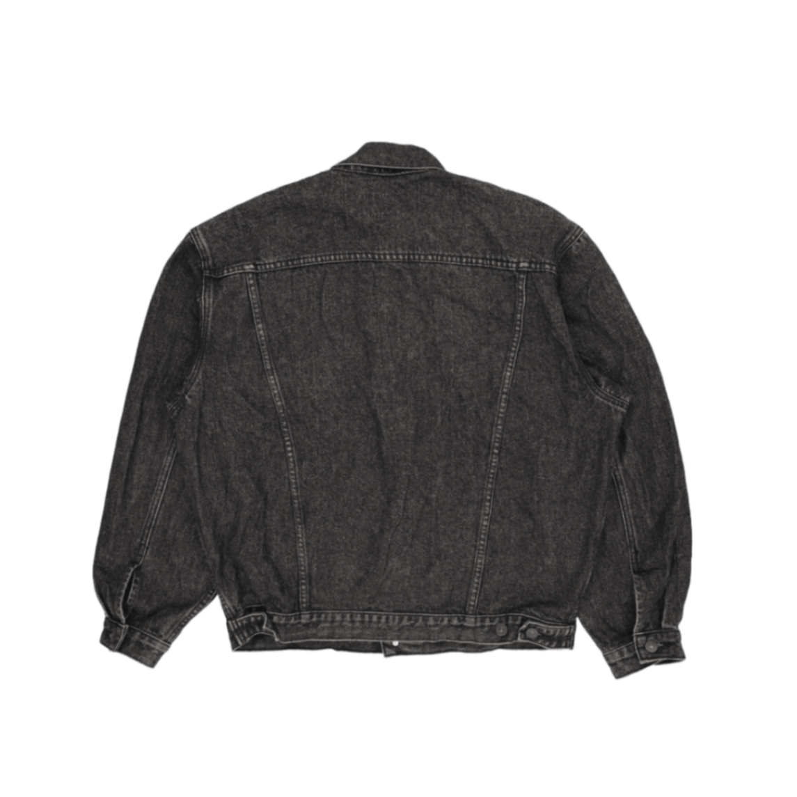 Levi's Vintage Black Denim Trucker Jacket Men's Size 100 Large 100% Cotton