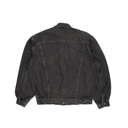 Levi's Vintage Black Denim Trucker Jacket Men's Size 100 Large 100% Cotton