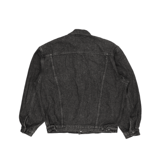 Levi's Vintage Black Denim Trucker Jacket Men's Size 100 Large 100% Cotton