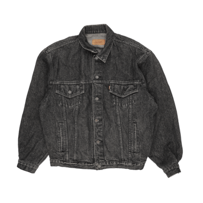 Levi's Vintage Black Denim Trucker Jacket Men's Size 100 Large 100% Cotton