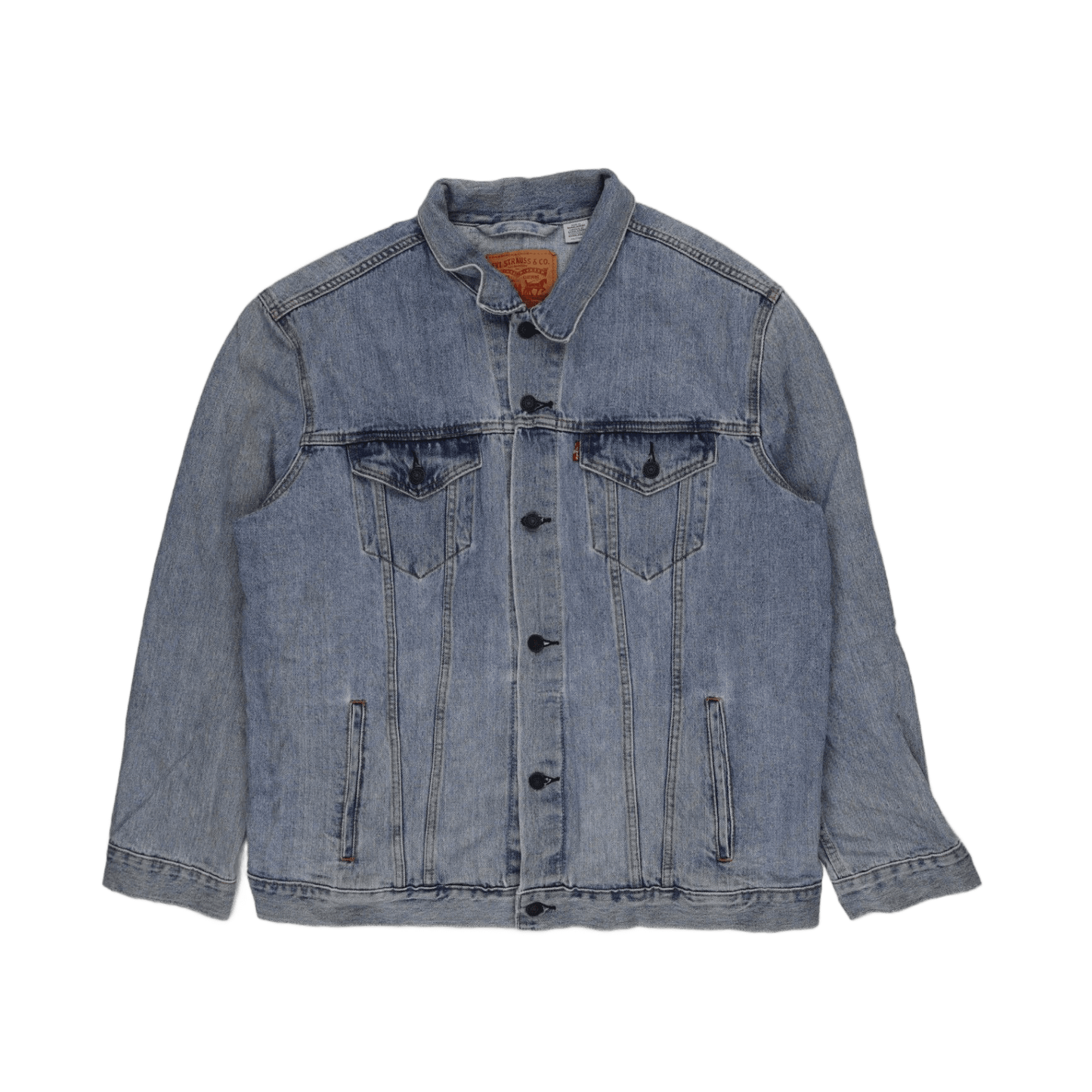 Levi's XXL Blue Denim Jacket Cotton Collared Vintage Trucker