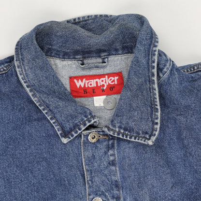 Wrangler Hero Vintage Denim Jacket Blue 3XL 100 Percent Cotton Mens