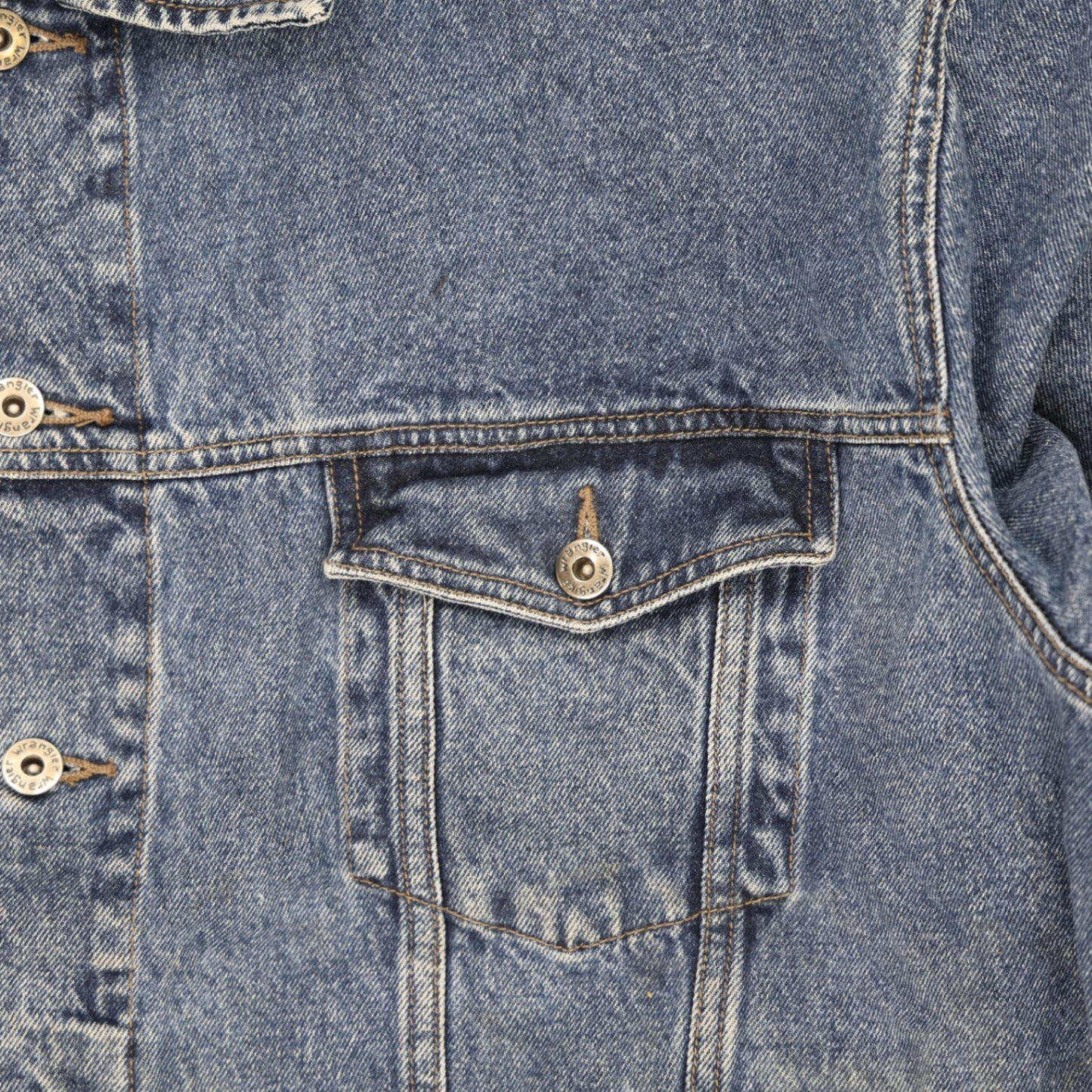 Wrangler Hero Vintage Denim Jacket Blue 3XL 100 Percent Cotton Mens