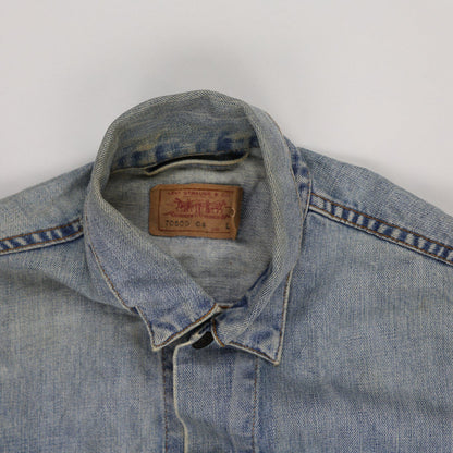 Levi's Vintage Light Blue Denim Trucker Jacket Model 70500 Men's Size L Cotton