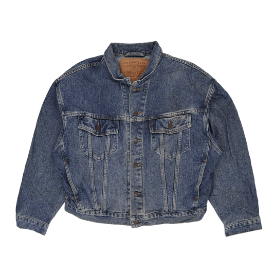 Levi's Vintage Blue Denim Jacket Large Cotton Denim Collared