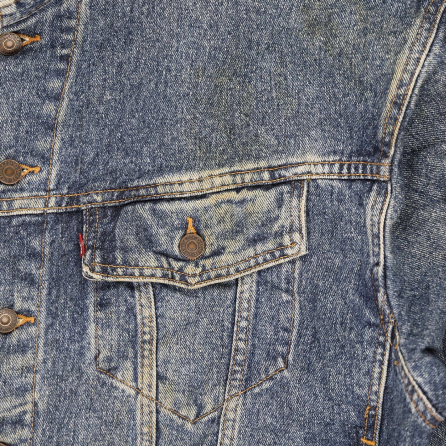 Levi's Vintage Blue Denim Jacket Large Cotton Denim Collared